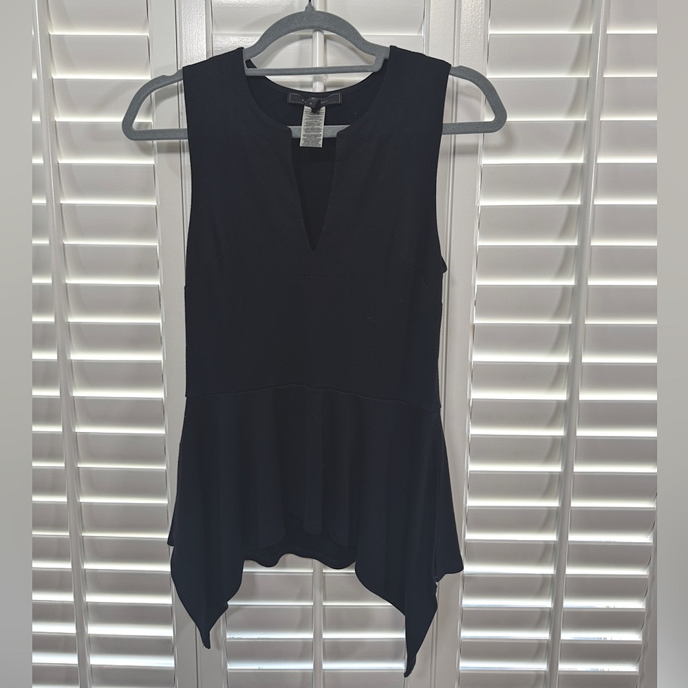 BCBG MaxAzria - Black Peplum High-Low Top